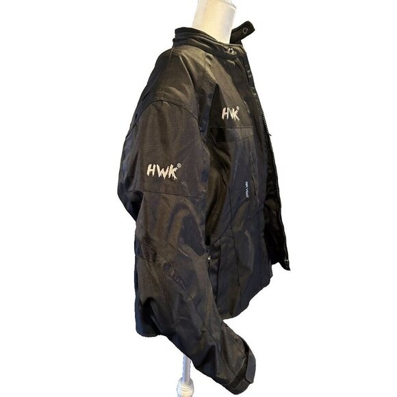 NWOT HWK Bikercore Touring Stunt Motorcycle Jacket Womens 3XL CE Armour Black - Picture 3 of 7